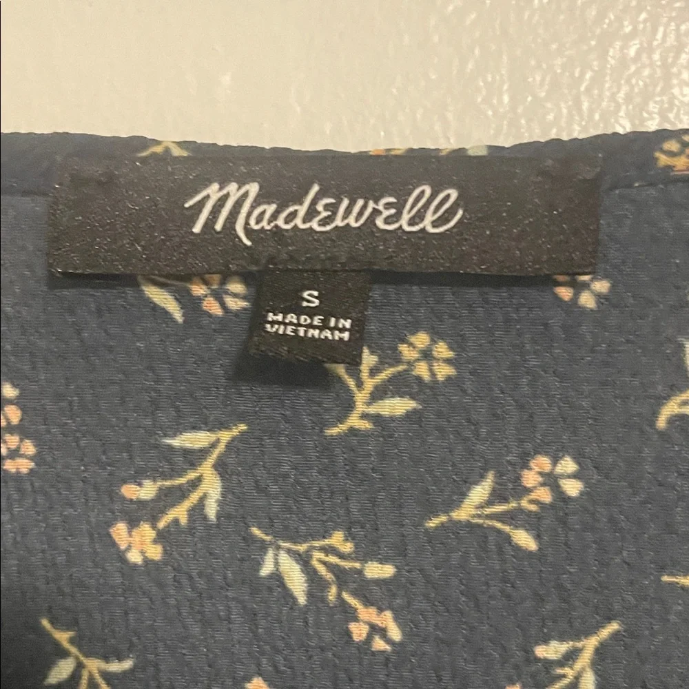 Madewell Floral Wrap Peplum Blouse size Small